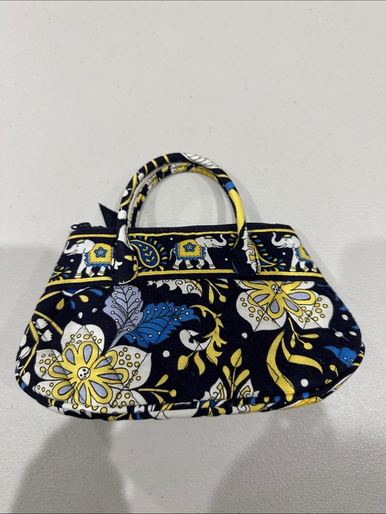 Vera Bradley Handbags - Vera Bradley Navy, Yellow & Blue Mini Quilted Handbag